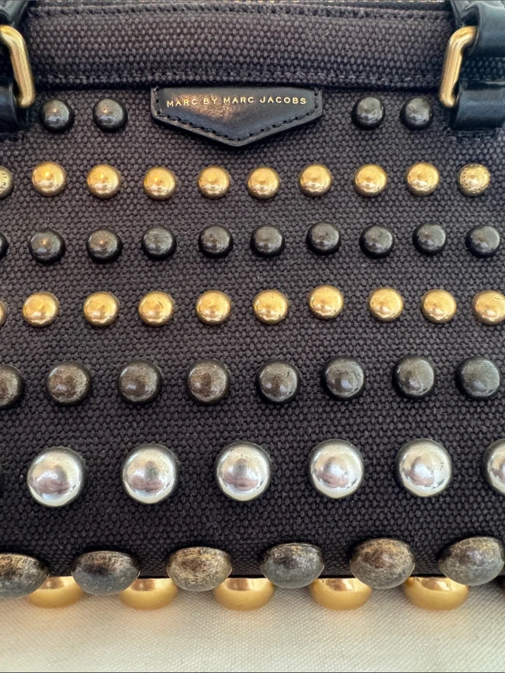 Marc by Marc Jacobs Thunderdome Studded Doctor Bag in Canvas